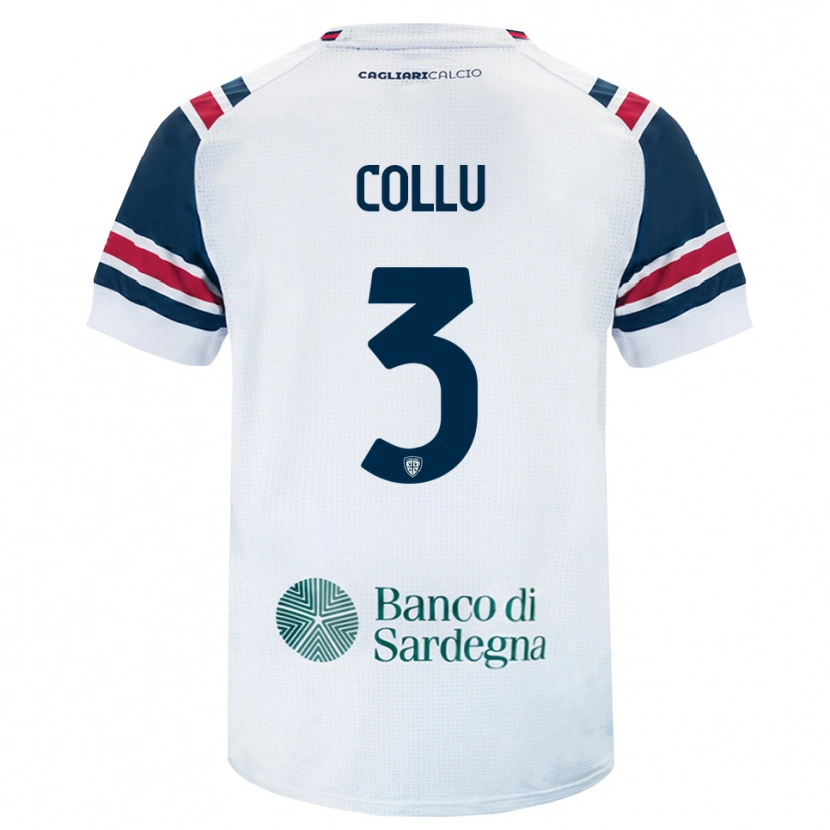Danxen Donna Maglia Davide Collu #3 Bianco Rosso Verde Kit Gara Away 2026/27 Maglietta