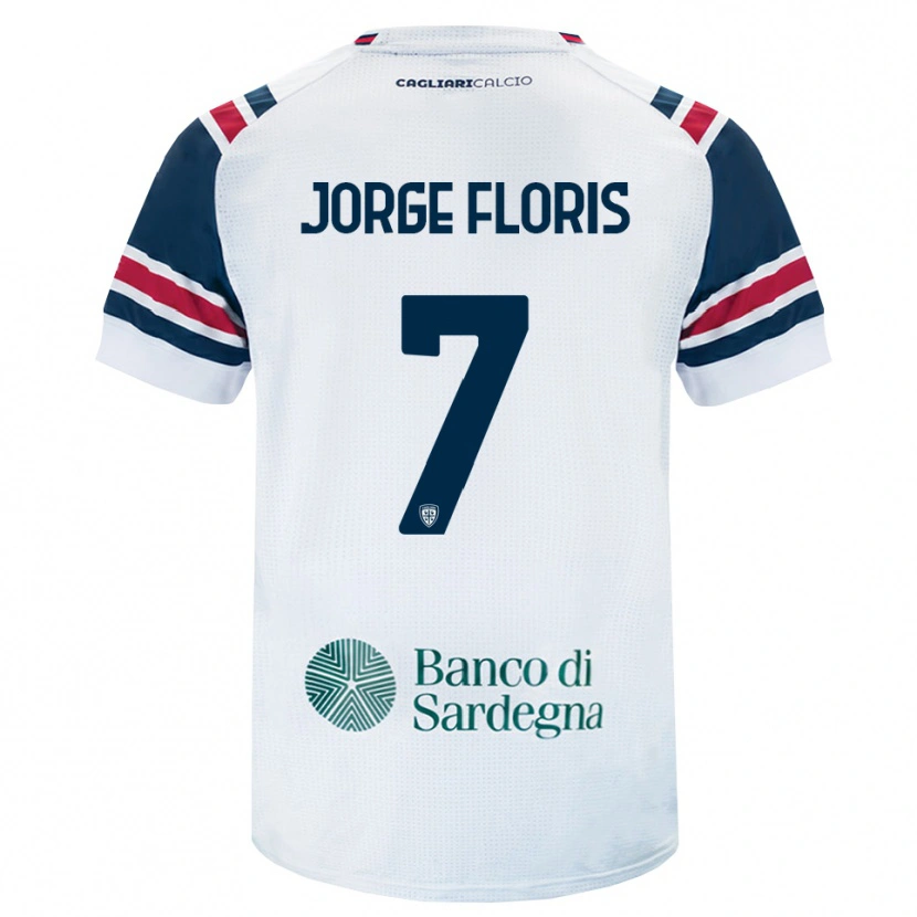 Danxen Donna Maglia Nicolò Jorge Floris #7 Bianco Rosso Verde Kit Gara Away 2026/27 Maglietta