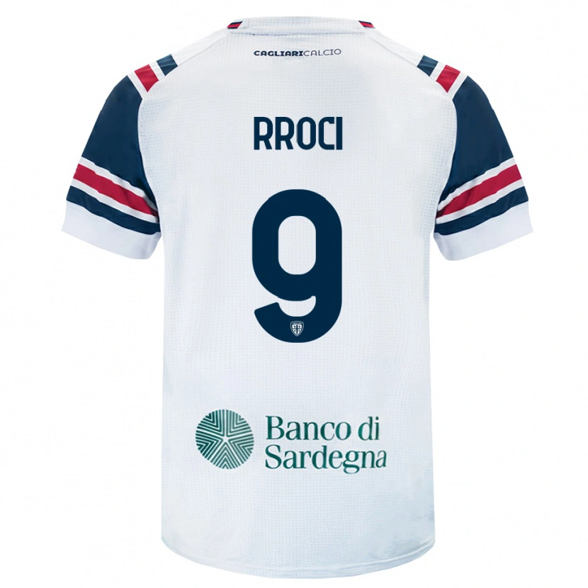 Danxen Donna Maglia Kevin Rroci #9 Bianco Rosso Verde Kit Gara Away 2026/27 Maglietta