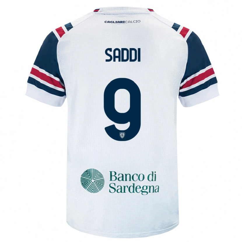 Danxen Donna Maglia Gianluca Saddi #9 Bianco Rosso Verde Kit Gara Away 2026/27 Maglietta