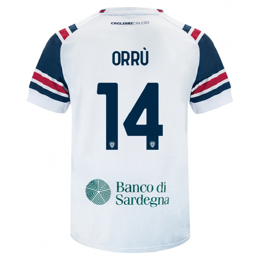 Danxen Donna Maglia Gabriele Orrù #14 Bianco Rosso Verde Kit Gara Away 2026/27 Maglietta