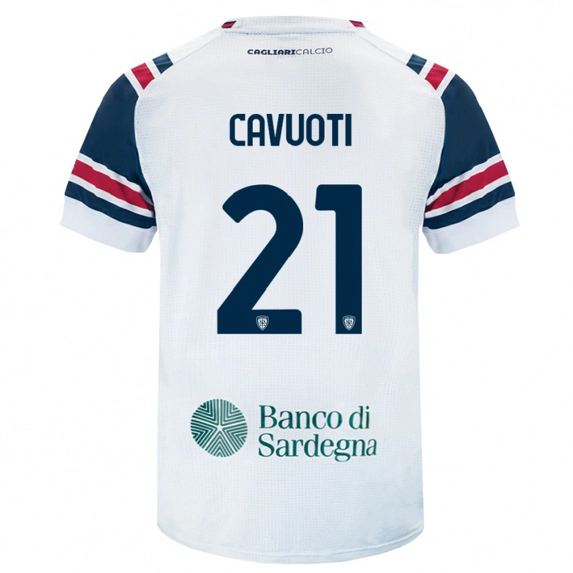 Danxen Donna Maglia Nicolò Cavuoti #21 Bianco Rosso Verde Kit Gara Away 2026/27 Maglietta