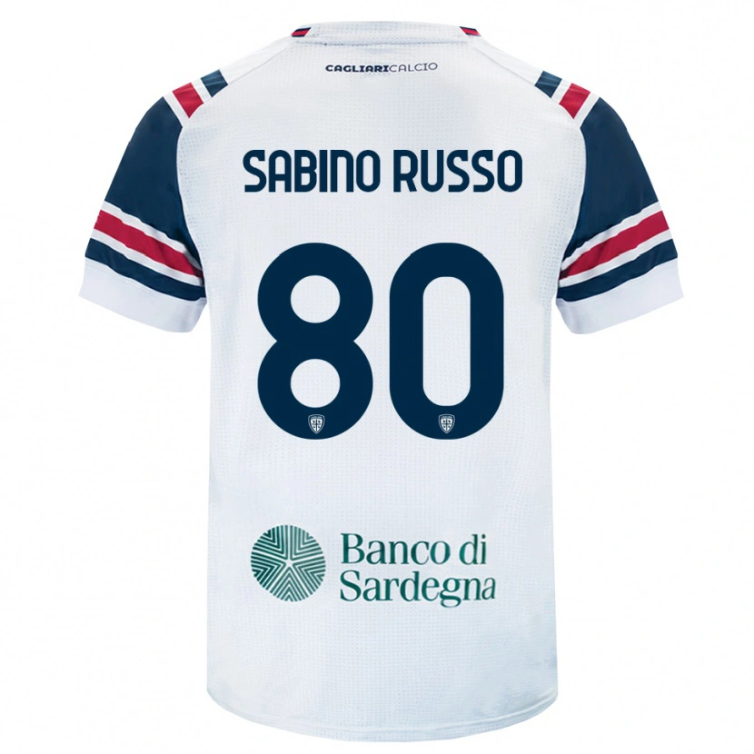 Danxen Donna Maglia Alessandro Sabino Russo #80 Bianco Rosso Verde Kit Gara Away 2026/27 Maglietta