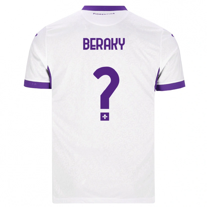 Danxen Donna Maglia Mussie Beraky #0 Bianco Viola Kit Gara Away 2026/27 Maglietta