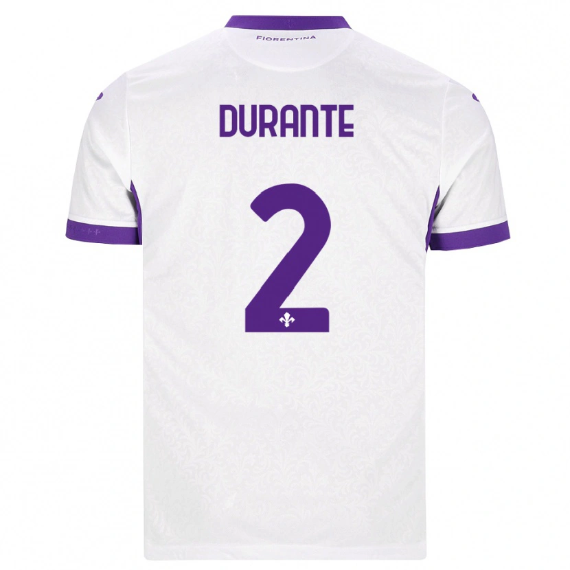 Danxen Donna Maglia Francesca Durante #2 Bianco Viola Kit Gara Away 2026/27 Maglietta