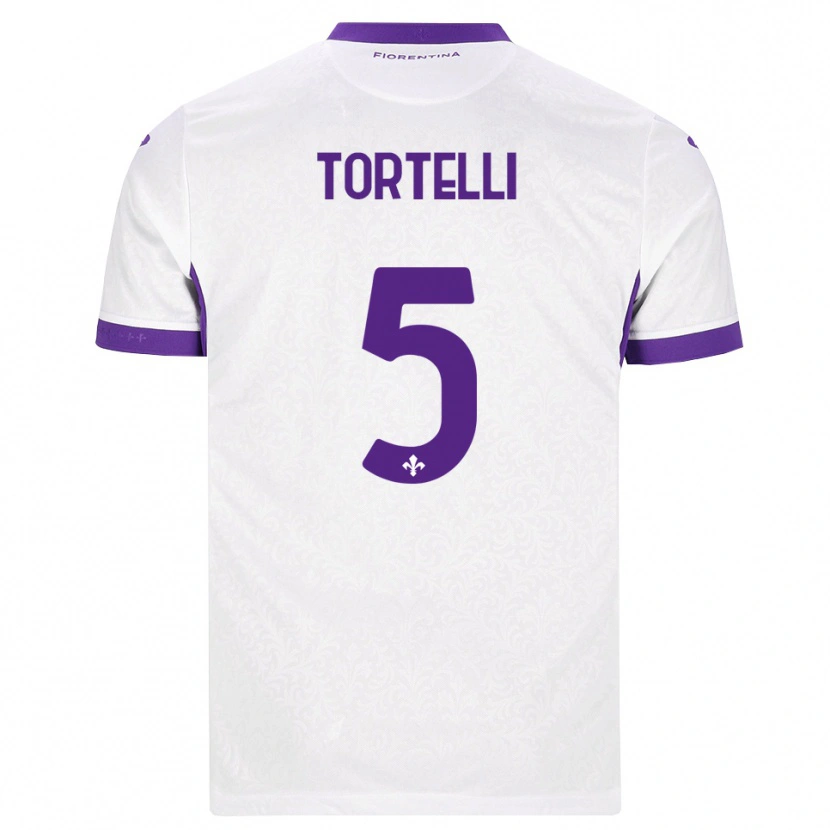 Danxen Donna Maglia Alice Tortelli #5 Bianco Viola Kit Gara Away 2026/27 Maglietta