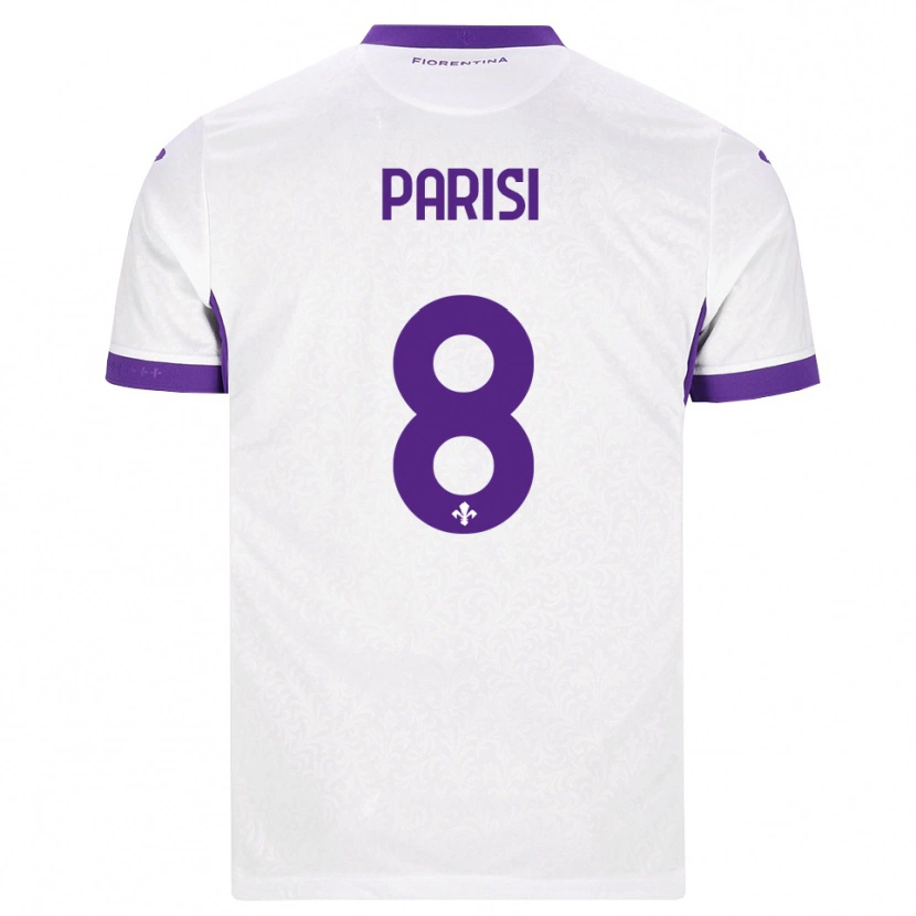 Danxen Donna Maglia Alice Parisi #8 Bianco Viola Kit Gara Away 2026/27 Maglietta