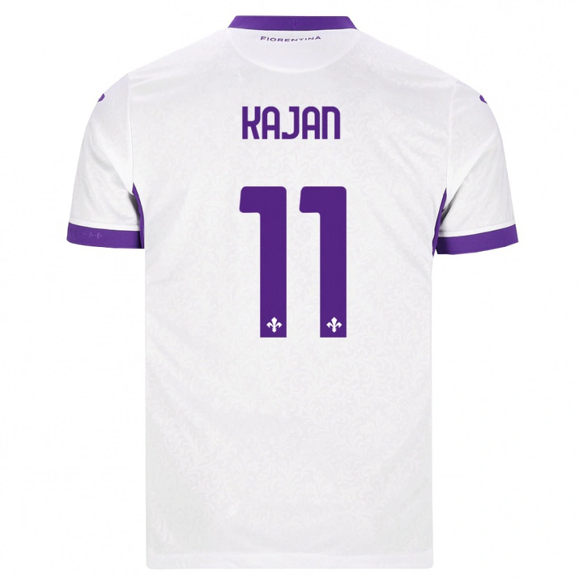 Danxen Donna Maglia Zsanett Kaján #11 Bianco Viola Kit Gara Away 2026/27 Maglietta