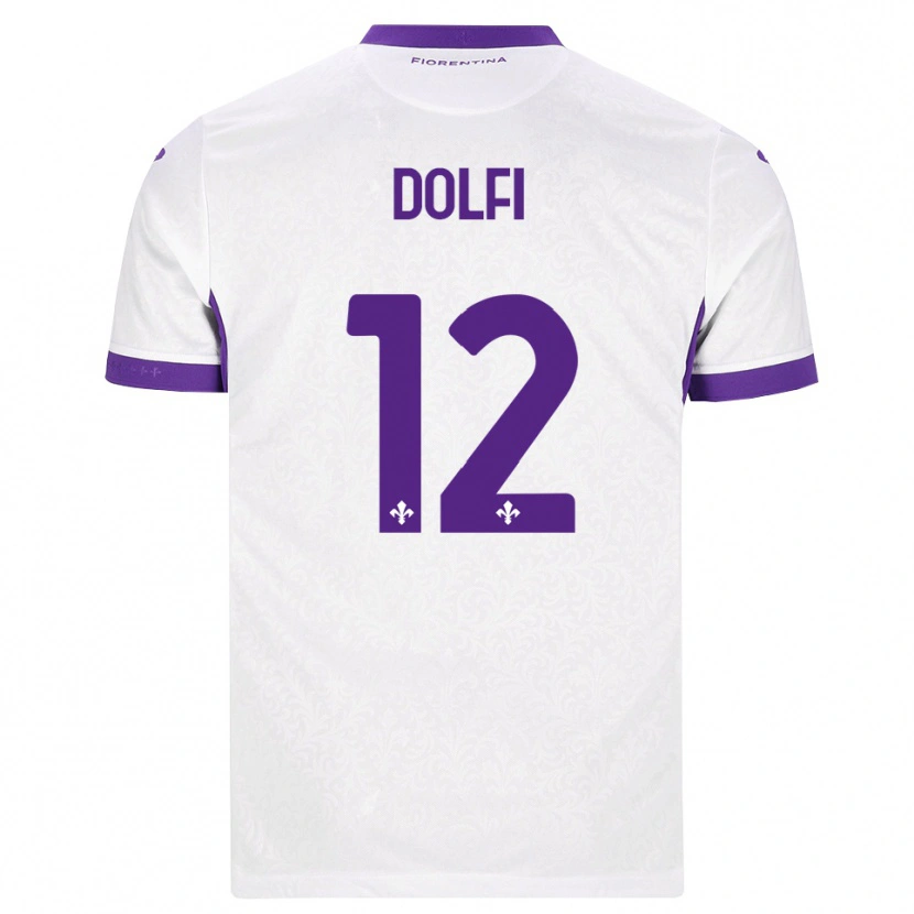 Danxen Donna Maglia Brando Dolfi #12 Bianco Viola Kit Gara Away 2026/27 Maglietta
