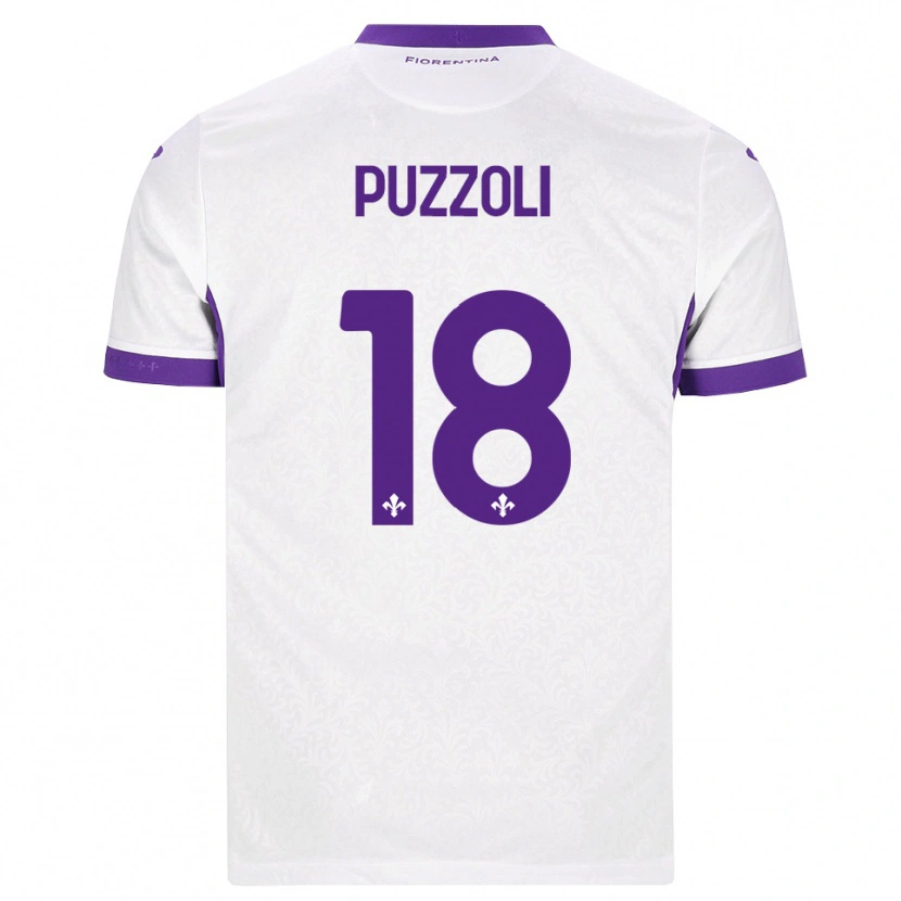 Danxen Donna Maglia Giorgio Puzzoli #18 Bianco Viola Kit Gara Away 2026/27 Maglietta