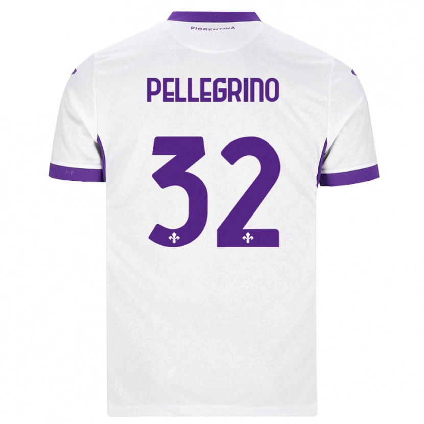 Danxen Donna Maglia Mateo Pellegrino #32 Bianco Viola Kit Gara Away 2026/27 Maglietta