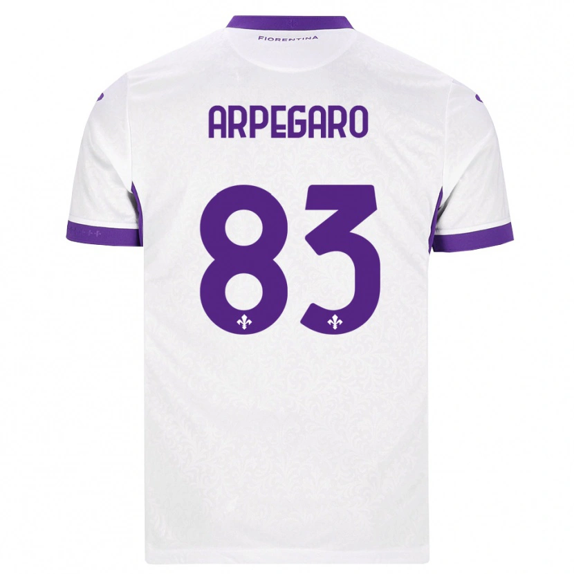 Danxen Donna Maglia Sofia Arpegaro #83 Bianco Viola Kit Gara Away 2026/27 Maglietta