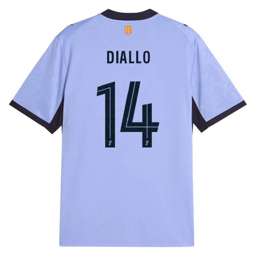 Danxen Donna Maglia Eliès Diallo #14 Lavanda Nero Kit Gara Third 2026/27 Maglietta