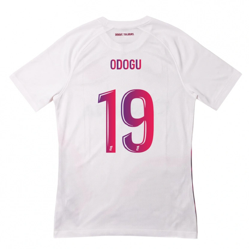Danxen Donna Maglia David Odogu #19 Bianco Rosa Viola Kit Gara Away 2026/27 Maglietta