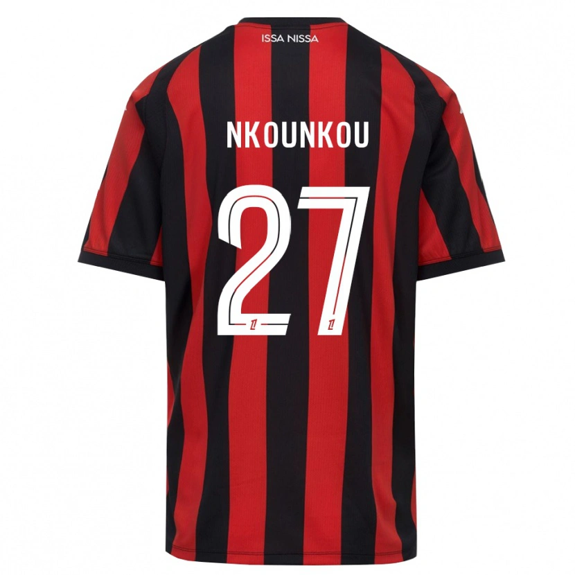 Danxen Donna Maglia Niels Nkounkou #27 Rosso Nero Bianco Kit Gara Home 2026/27 Maglietta