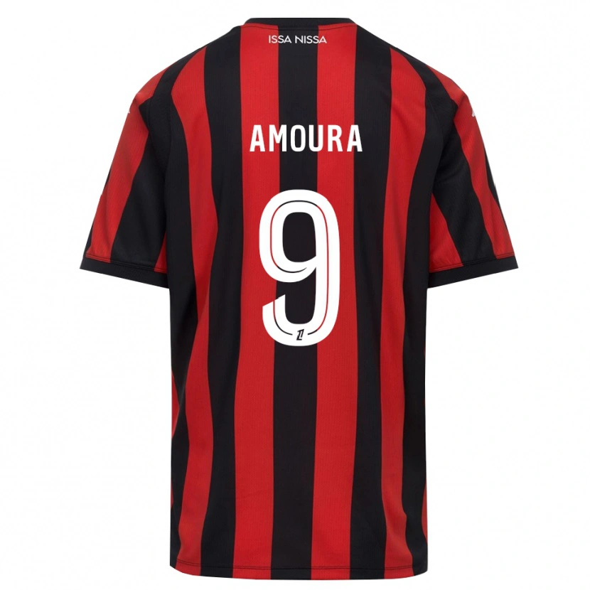 Danxen Donna Maglia Mohamed Amoura #9 Rosso Nero Bianco Kit Gara Home 2026/27 Maglietta