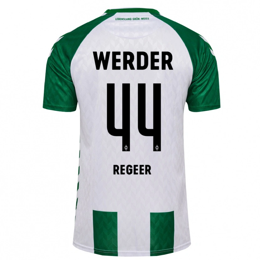 Danxen Bambino Maglia Youri Regeer #44 Verde Bianco Kit Gara Home 2026/27 Maglietta