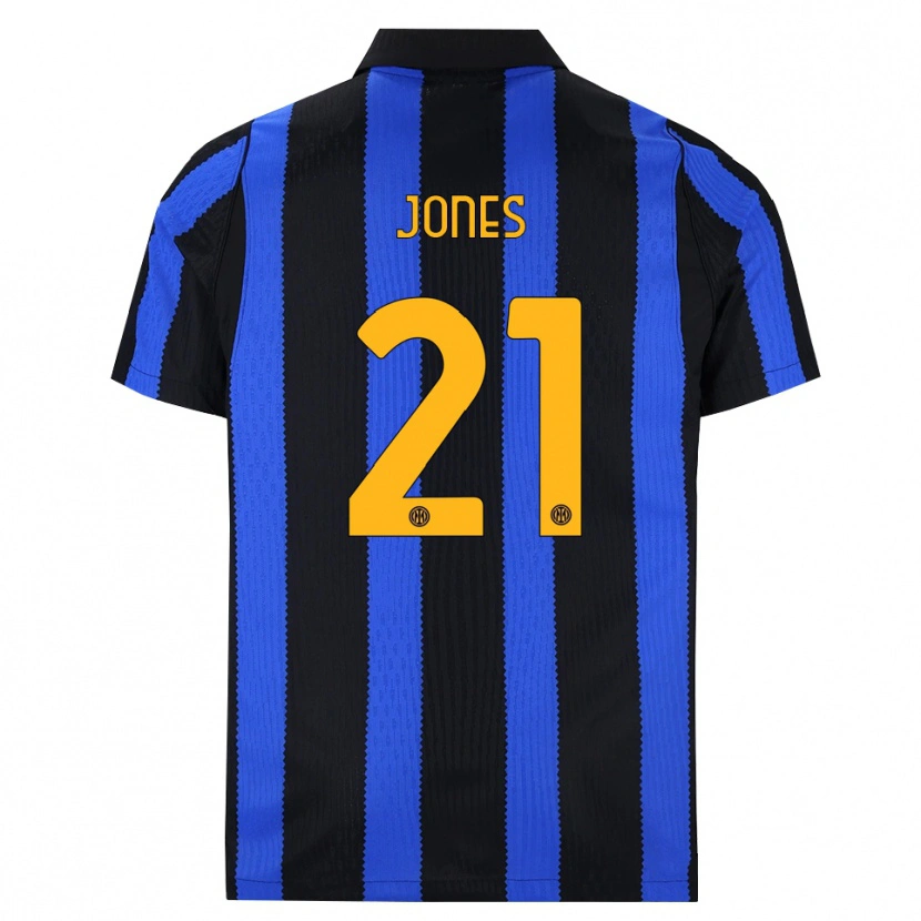 Danxen Bambino Maglia Curtis Jones #21 Nero Blu Giallo Kit Gara Home 2026/27 Maglietta
