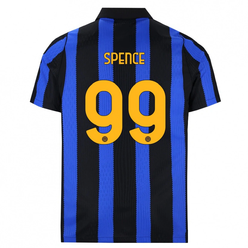 Danxen Bambino Maglia Djed Spence #99 Nero Blu Giallo Kit Gara Home 2026/27 Maglietta