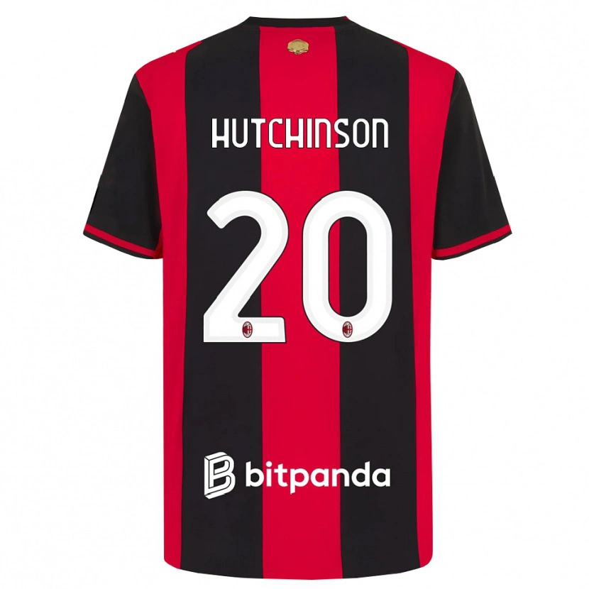 Danxen Bambino Maglia Omari Hutchinson #20 Rosso Nero Bianco Kit Gara Home 2026/27 Maglietta