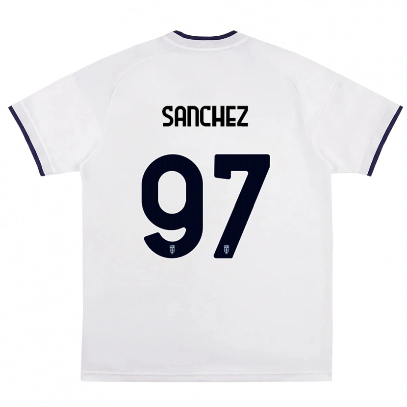 Danxen Bambino Maglia Robert Sánchez #97 Bianco Rosso Blu Reale Kit Gara Away 2026/27 Maglietta