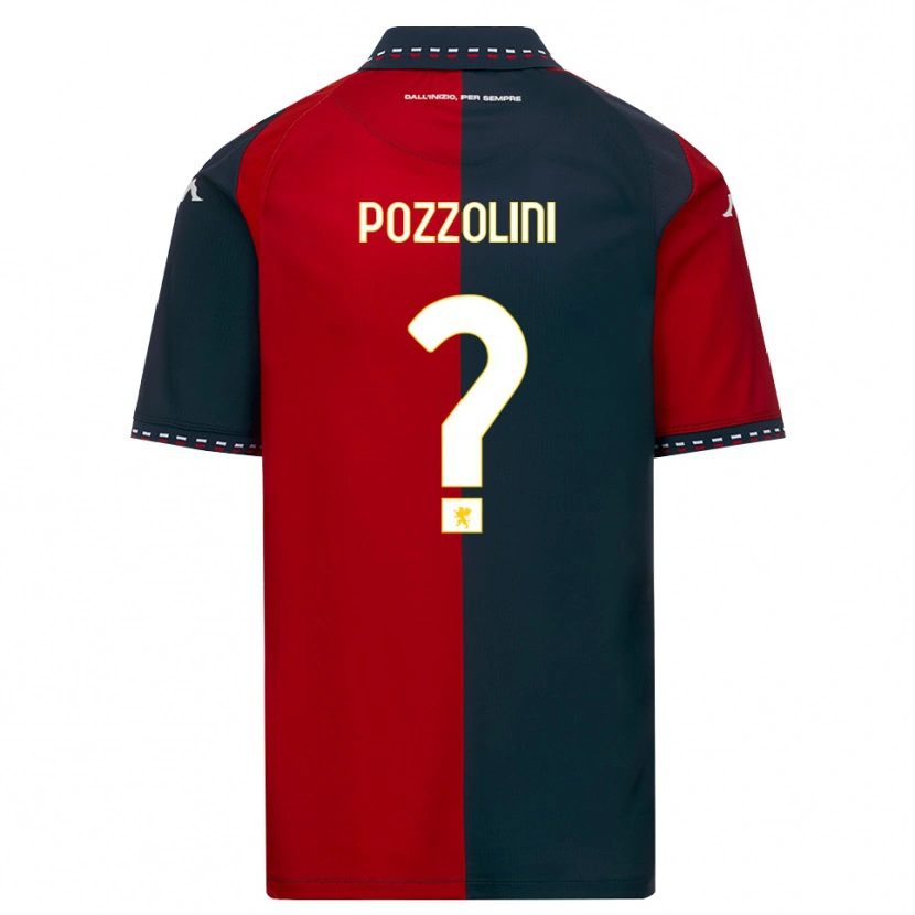 Danxen Bambino Maglia Andrea Pozzolini #0 Rosso Nero Bianco Kit Gara Home 2026/27 Maglietta