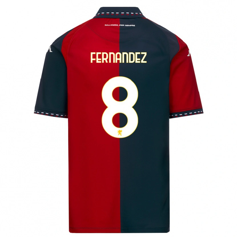 Danxen Bambino Maglia Maria Fernandez #8 Rosso Nero Bianco Kit Gara Home 2026/27 Maglietta