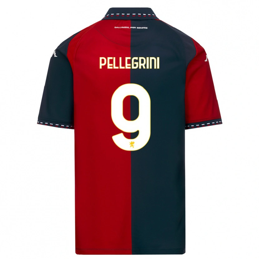 Danxen Bambino Maglia Fernando Pellegrini #9 Rosso Nero Bianco Kit Gara Home 2026/27 Maglietta