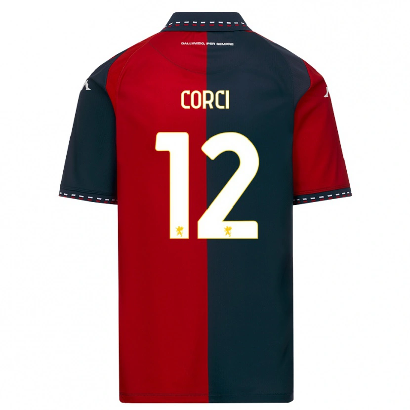 Danxen Bambino Maglia Tommaso Corci #12 Rosso Nero Bianco Kit Gara Home 2026/27 Maglietta