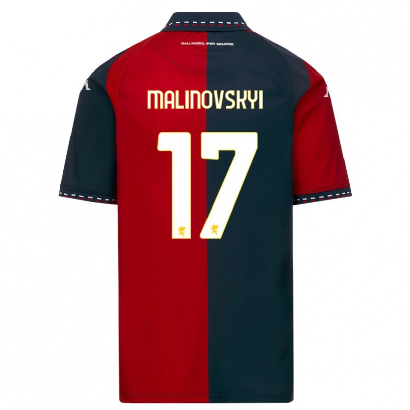 Danxen Bambino Maglia Ruslan Malinovskyi #17 Rosso Nero Bianco Kit Gara Home 2026/27 Maglietta