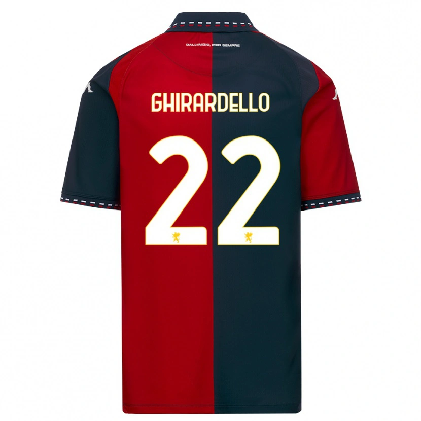 Danxen Bambino Maglia Tommaso Ghirardello #22 Rosso Nero Bianco Kit Gara Home 2026/27 Maglietta