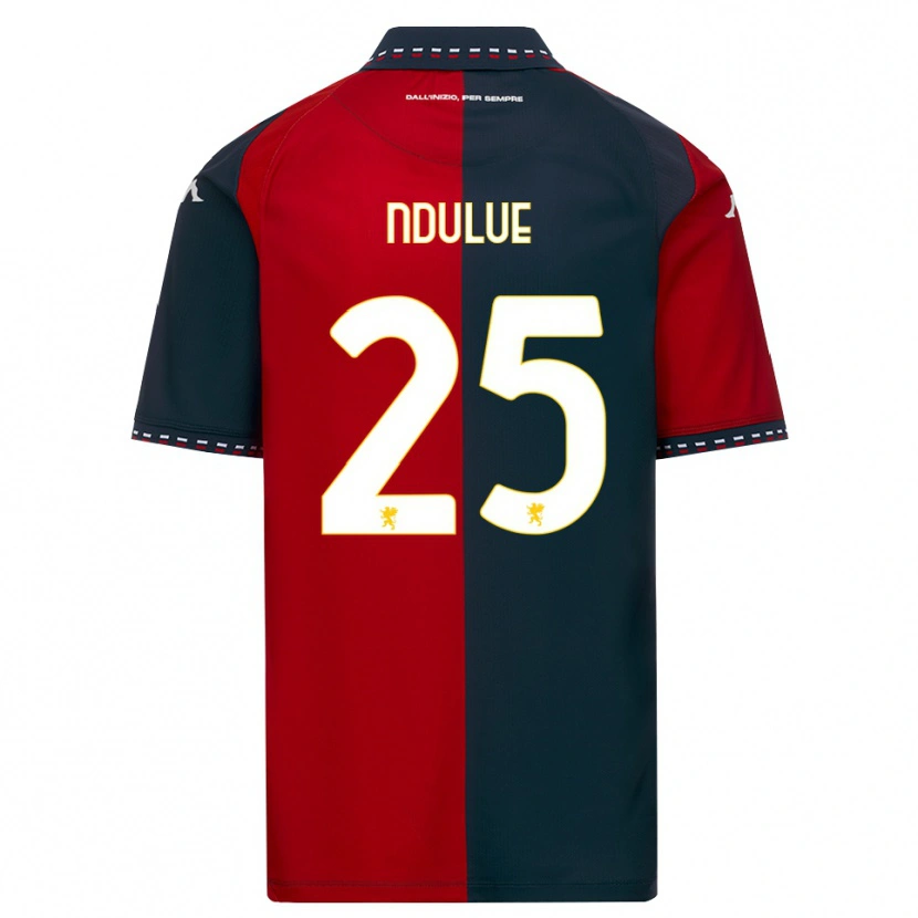 Danxen Bambino Maglia Daniel Ndulue #25 Rosso Nero Bianco Kit Gara Home 2026/27 Maglietta