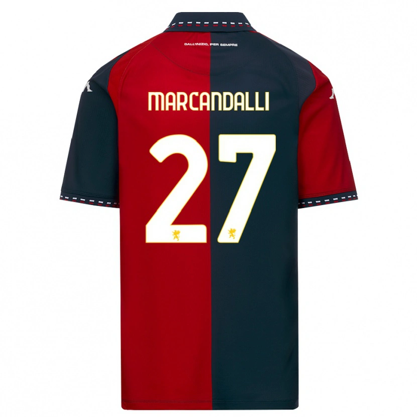 Danxen Bambino Maglia Alessandro Marcandalli #27 Rosso Nero Bianco Kit Gara Home 2026/27 Maglietta