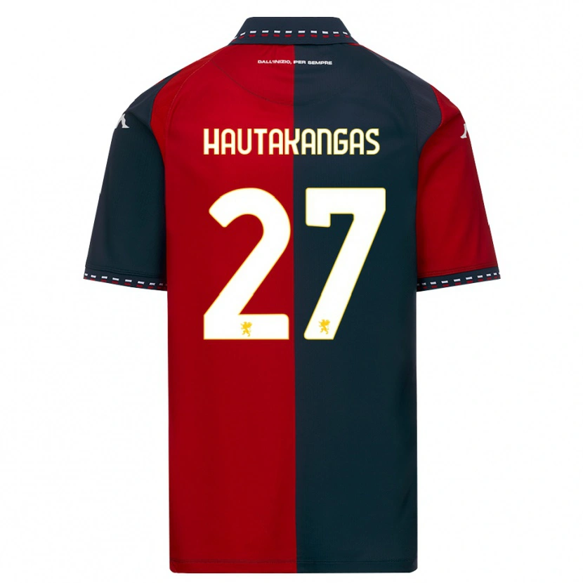Danxen Bambino Maglia Pietu Hautakangas #27 Rosso Nero Bianco Kit Gara Home 2026/27 Maglietta