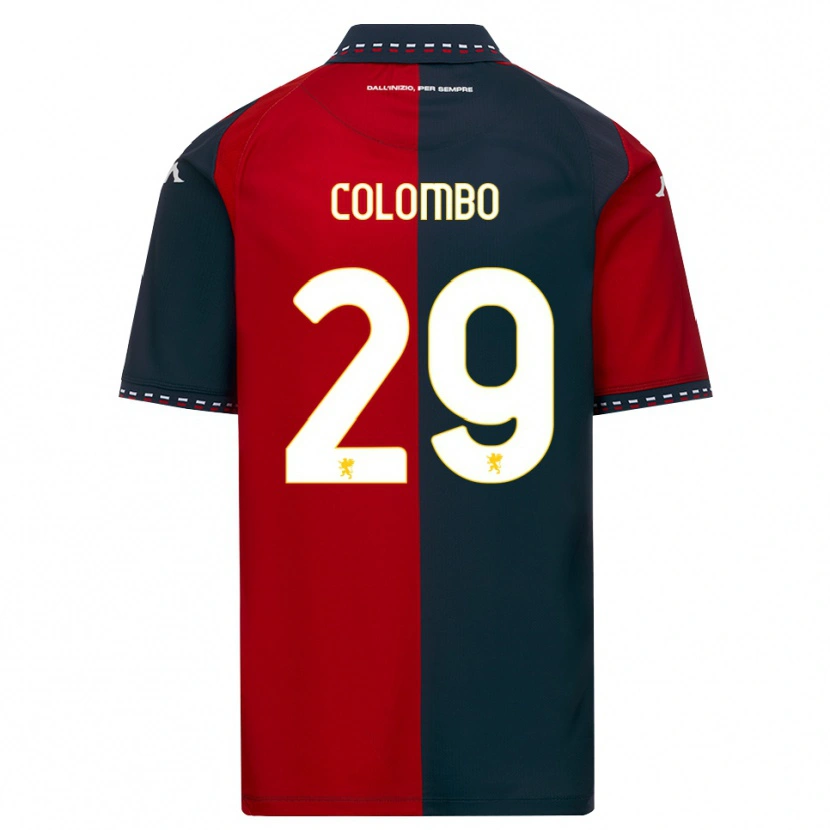 Danxen Bambino Maglia Lorenzo Colombo #29 Rosso Nero Bianco Kit Gara Home 2026/27 Maglietta