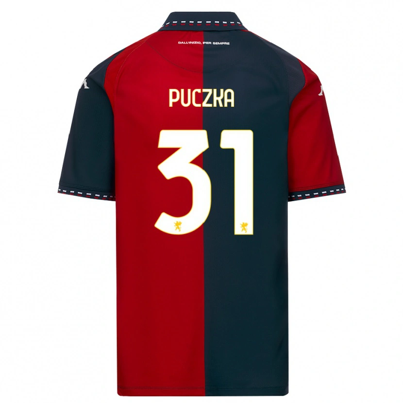 Danxen Bambino Maglia David Puczka #31 Rosso Nero Bianco Kit Gara Home 2026/27 Maglietta