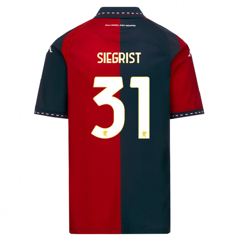 Danxen Bambino Maglia Benjamin Siegrist #31 Rosso Nero Bianco Kit Gara Home 2026/27 Maglietta