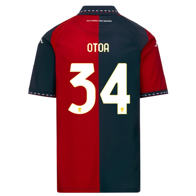 Danxen Bambino Maglia Sebastian Otoa #34 Rosso Nero Bianco Kit Gara Home 2026/27 Maglietta