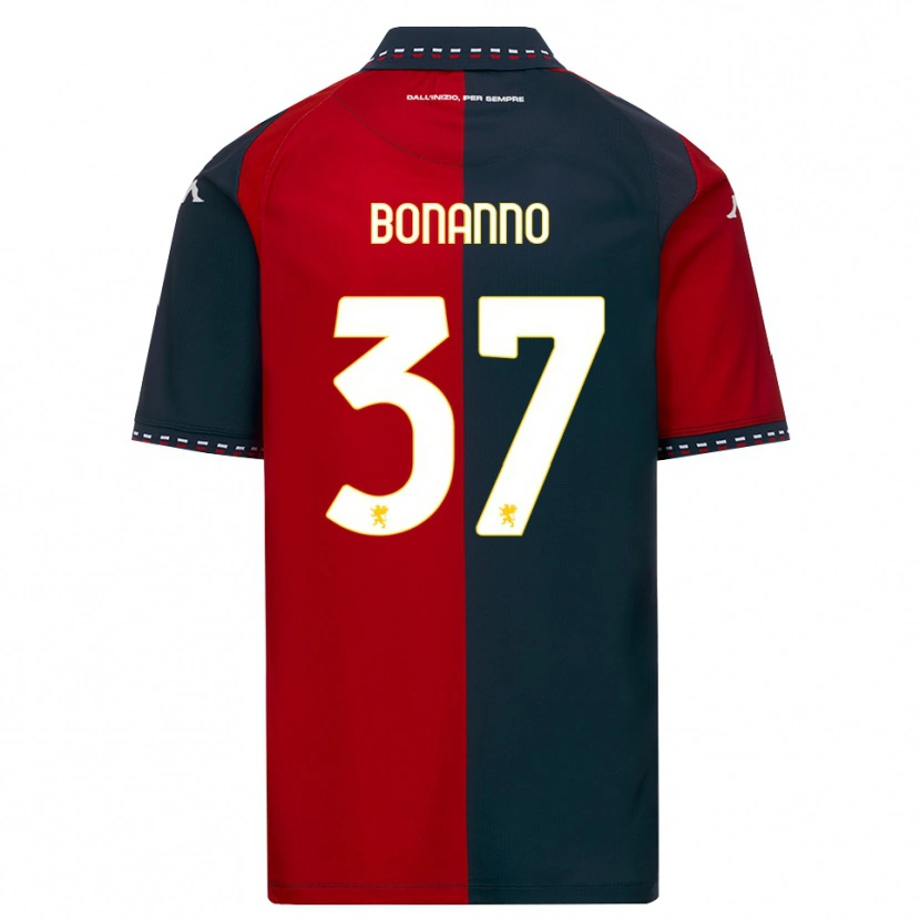 Danxen Bambino Maglia Giuseppe Bonanno #37 Rosso Nero Bianco Kit Gara Home 2026/27 Maglietta