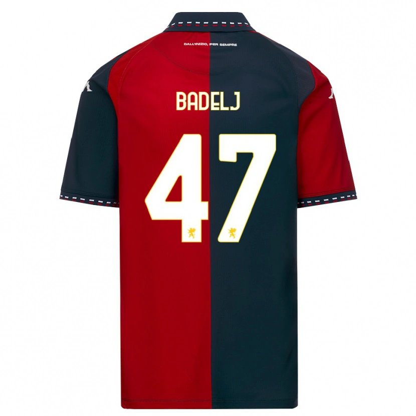 Danxen Bambino Maglia Milan Badelj #47 Rosso Nero Bianco Kit Gara Home 2026/27 Maglietta