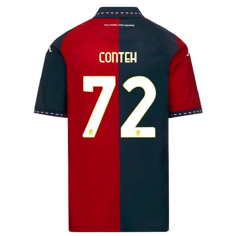 Danxen Bambino Maglia Seediya Conteh #72 Rosso Nero Bianco Kit Gara Home 2026/27 Maglietta