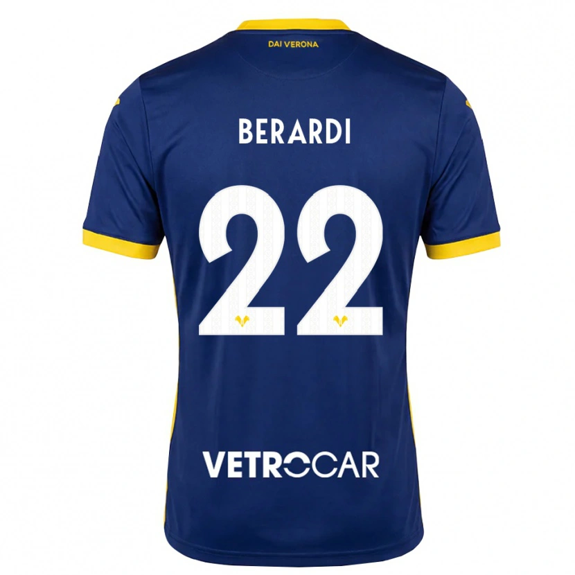 Danxen Bambino Maglia Alessandro Berardi #22 Blu Reale Giallo Bianco Kit Gara Home 2026/27 Maglietta