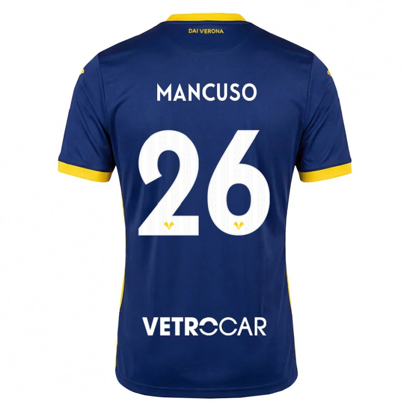 Danxen Bambino Maglia Giulia Mancuso #26 Blu Reale Giallo Bianco Kit Gara Home 2026/27 Maglietta