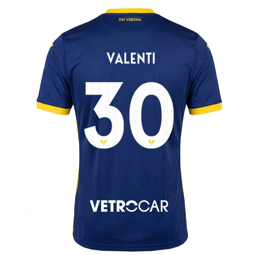 Danxen Bambino Maglia Francesco Valenti #30 Blu Reale Giallo Bianco Kit Gara Home 2026/27 Maglietta