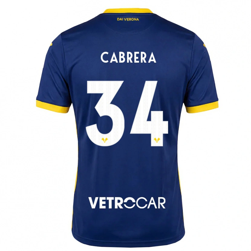 Danxen Bambino Maglia Ilena Cabrera #34 Blu Reale Giallo Bianco Kit Gara Home 2026/27 Maglietta