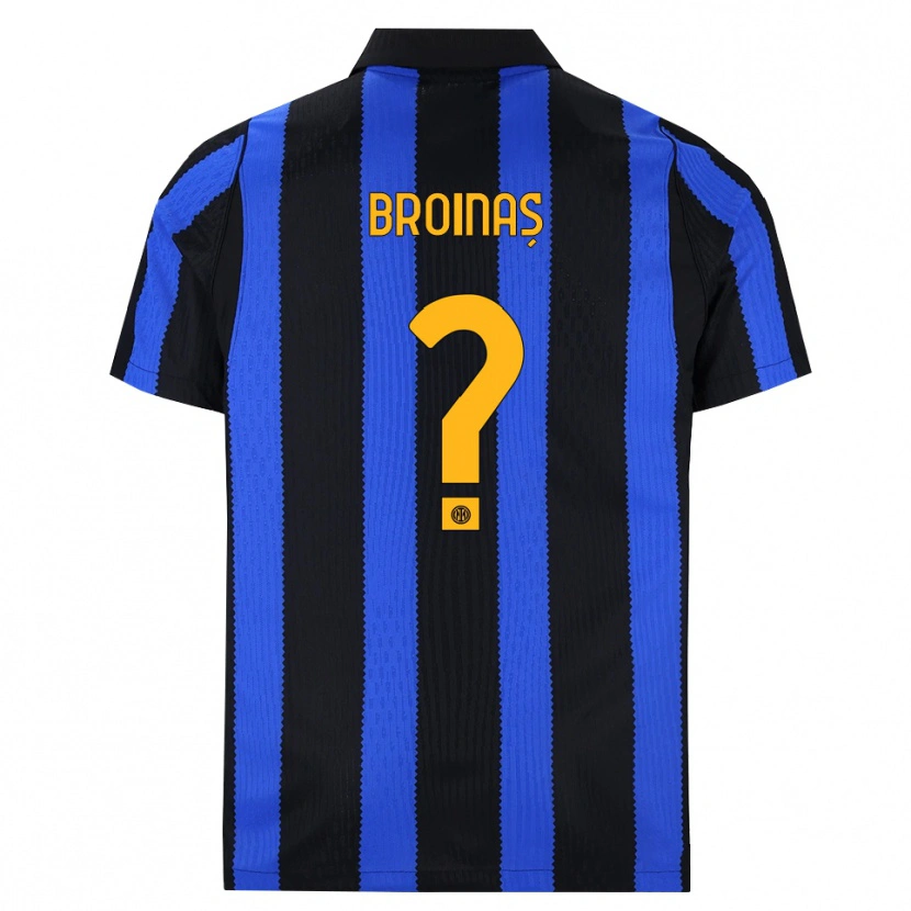 Danxen Bambino Maglia Șerban Broinaș #0 Nero Blu Giallo Kit Gara Home 2026/27 Maglietta