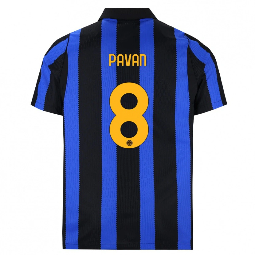 Danxen Bambino Maglia Matilde Pavan #8 Nero Blu Giallo Kit Gara Home 2026/27 Maglietta