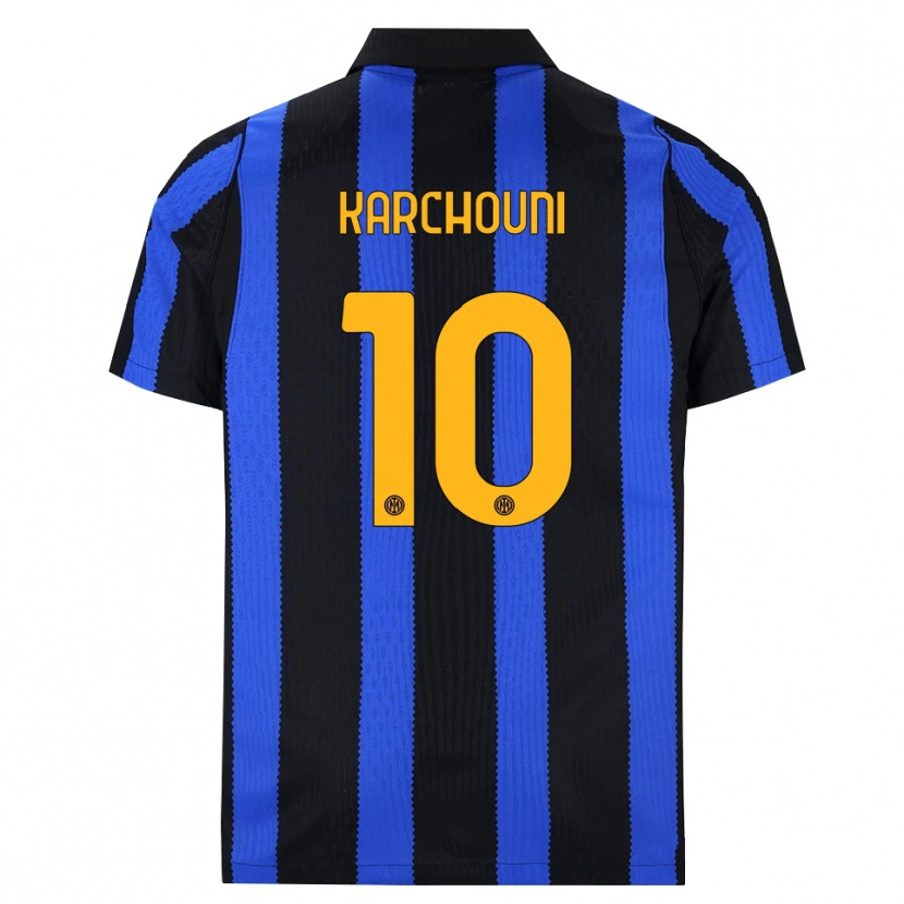 Danxen Bambino Maglia Ghoutia Karchouni #10 Nero Blu Giallo Kit Gara Home 2026/27 Maglietta