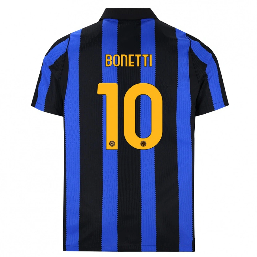 Danxen Bambino Maglia Tatiana Bonetti #10 Nero Blu Giallo Kit Gara Home 2026/27 Maglietta