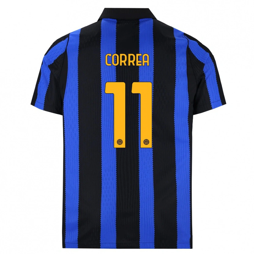 Danxen Bambino Maglia Joaquin Correa #11 Nero Blu Giallo Kit Gara Home 2026/27 Maglietta